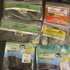 Gary Yamamoto Custom Baits Mixed Lot of 16 Various Soft Bait Lure Packs NIP