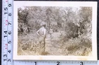Military Soldiers Jungle Scene Clearing Road Vintage WW2 BW Photo Snapshot