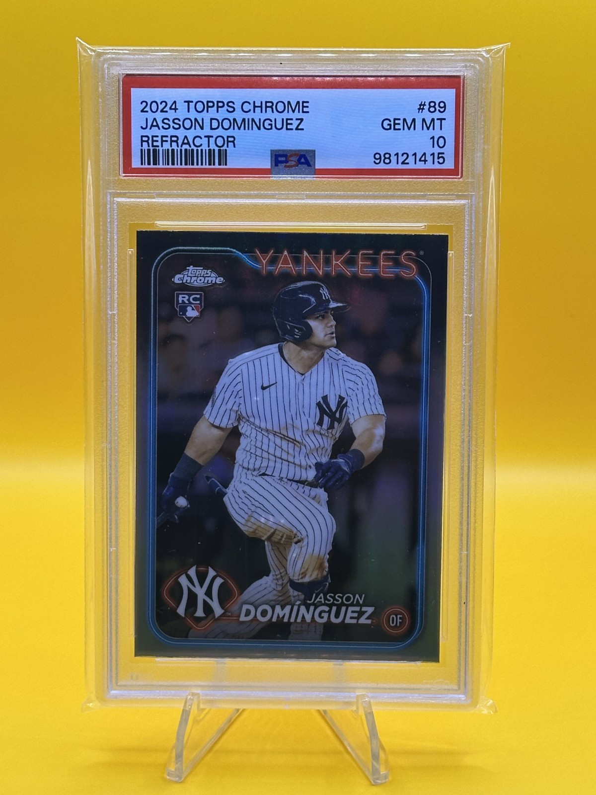 2024 Topps Chrome Jasson Dominguez #89 Rookie Refractor PSA 10