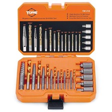 Easy Out Screw Extractor Set w HSS Steel Reverse Drill Bit for Broken Nuts 19PCS
