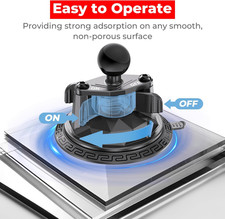 1" Ball Twist-Lock Suction Cup Mount, 3.5" Large Suction Cup Base for Vehicle...