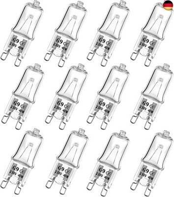 G9 Halogen Leuchtmittel 12 Stück, Halogen 40W 230V Dimmbar Halogenlampen, G9 