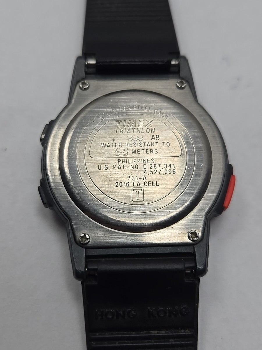 Vintage Timex Ironman Triathlon 8 Lap Indiglo Digital Watch New Battery - Read Vintage Timex Ironman Indiglo Digital Watch Men 38mm 8-Lap  main image 3