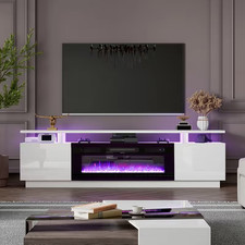 Electric Fireplace TV Stand 180cm – LED Media Unit with Remote