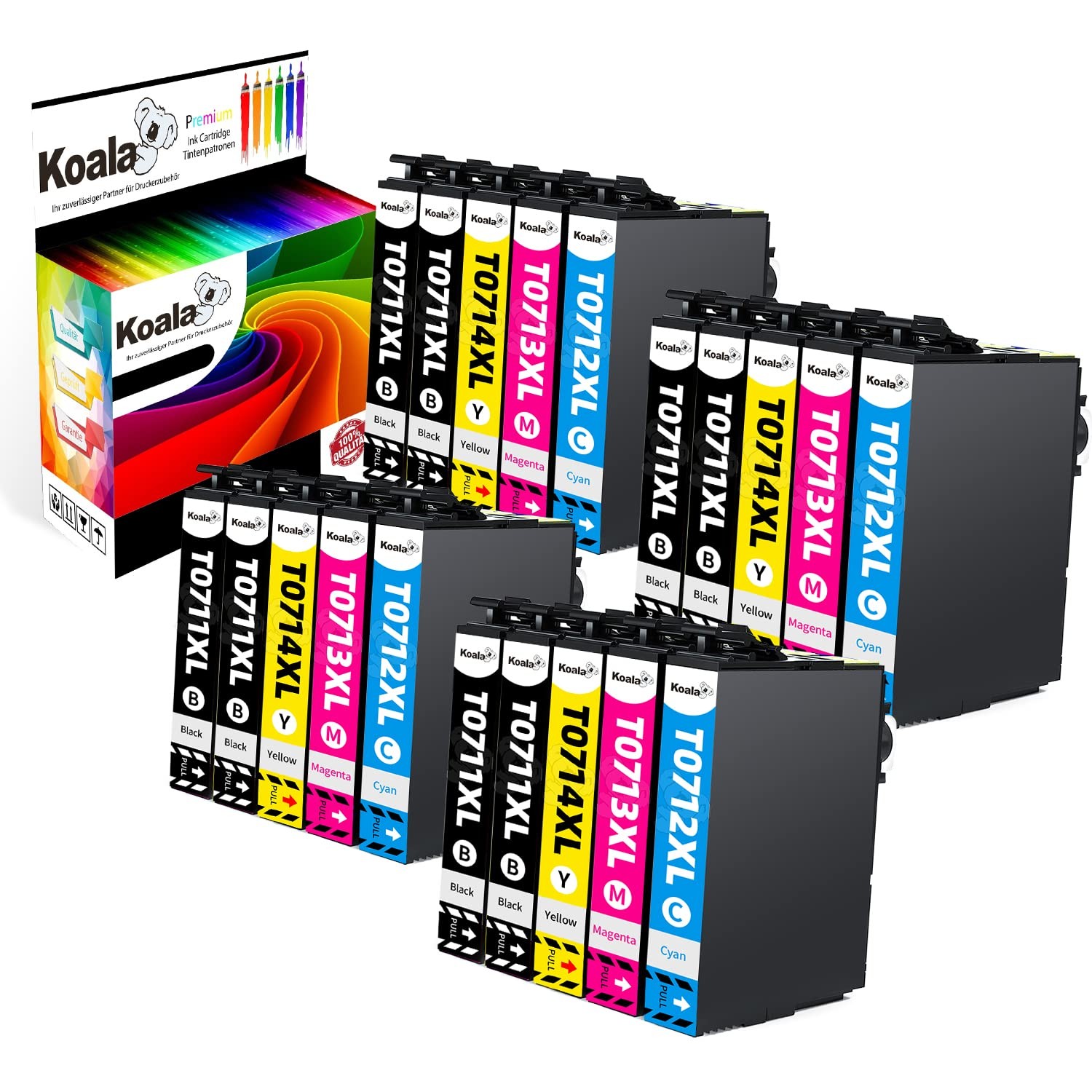 Cartouche T0711 T0715 d'encre compatible Epson pour devoirs et télétravail