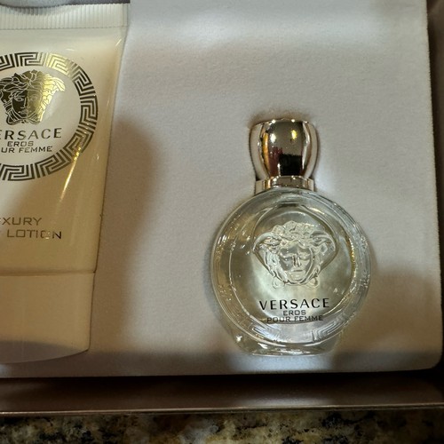 Eros Pour Femme Perfume for Women Travel Mini Gift Set- EDP, Shower Gel, Body Lo - Picture 6 of 8