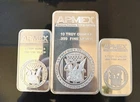20 oz Silver Bars APMEX (Lot of 10 oz and 2- 5 ounce Bars)