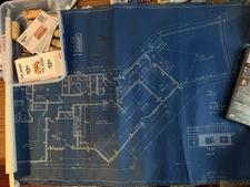 Vintage 1951 House Plan Blueprints.  Home Built In Portland, OR