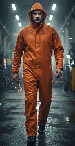 NEW Waterproof full body suit Unisex XL Fishing Workwear Hiking Orange farm - Picture 3 of 13