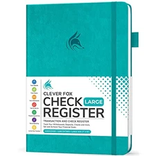  Check Register Book - Deluxe Transaction Register, Accounting Ledger Book, 