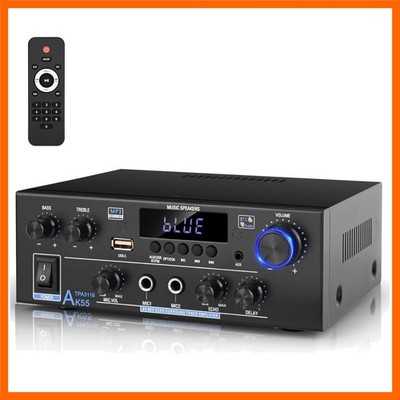 Romica AK55 Stereo Audio Amplifier, 2 Channel 500W Bluetooth 5.0 Home Audio S...