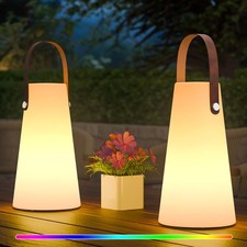 2er Pack Outdoor Laternen, GGII Wiederaufladbare Camping Laterne mit IP44 Wasserdicht,