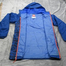 Columbia Jacket Kids Large Blue Thermal Camo Hooded Water Resistant Insulated