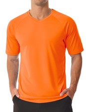 Men's UPF 50 Sun Protection Shirts V Neck Short Sleeve T-Shirt Quick Dry Swi...