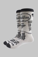The Beatles Socken Albums Monochrome Nue Offiziell Unisex Weiß (Uk Size 7 - 11)