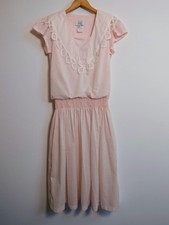 Vintage 70s Jody California Prairie Cottagecore Midi Dress Ruffle Dropwaist 9/10