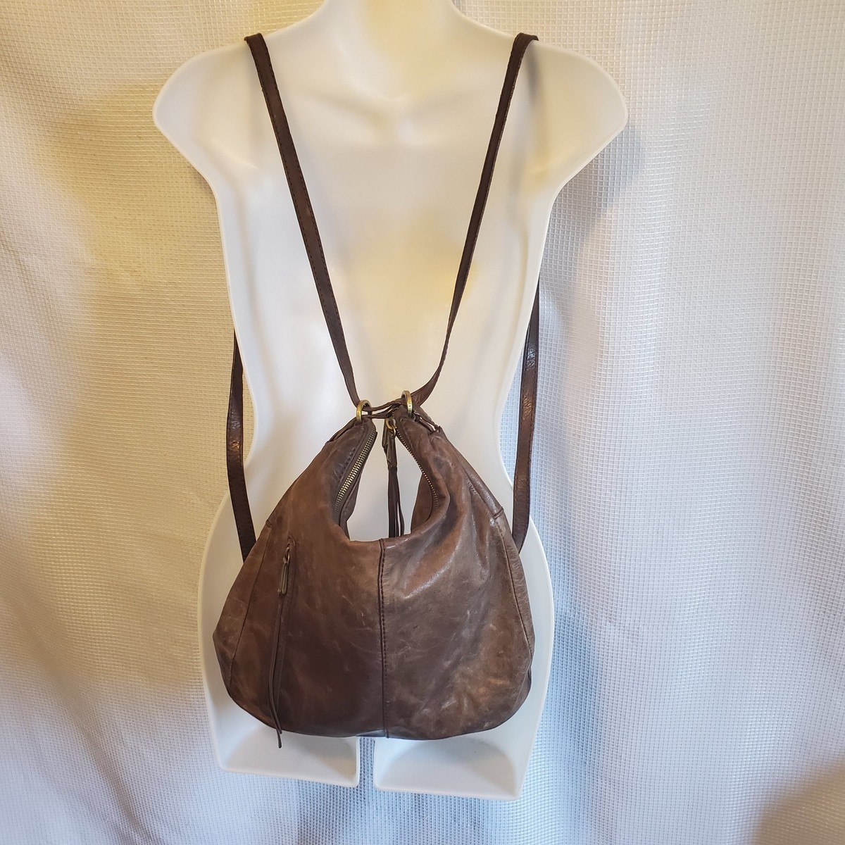 HOBO The Merrin Convertible Backpack Shoulder Bag Purse Brown