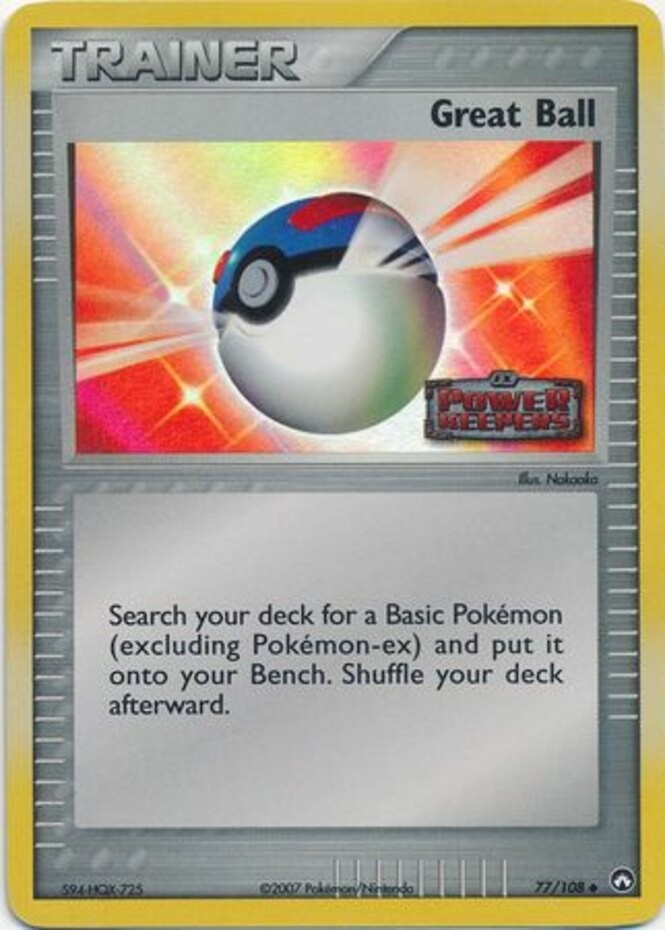 Great Ball - 77/108 - Uncommon - Reverse Holo - NM - EX Power Keepers