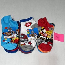 15 PAIRS TODDLER SOCKS  NON SLIP DISNEY MICKEY PAW PATROL MASKS SZ 10-4 NEW