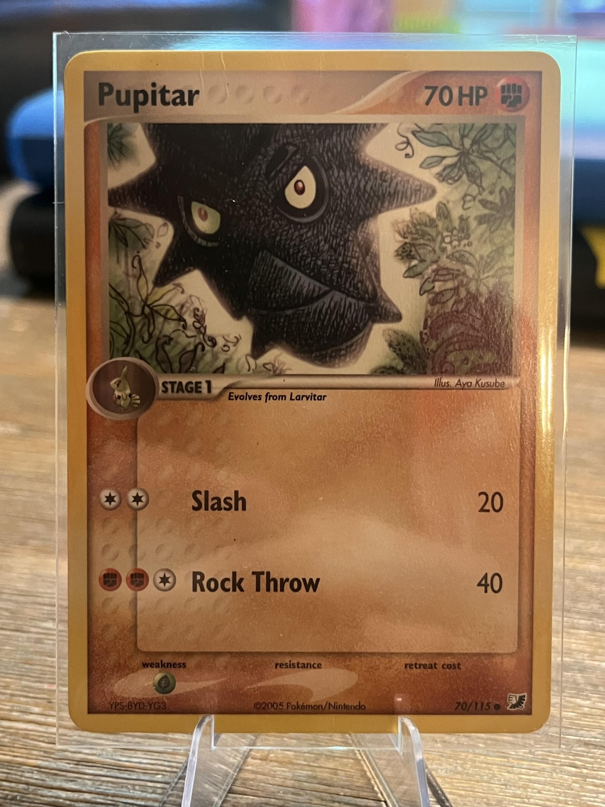 Pokemon TCG Pupitar 70/115 Regular Fighting HP70 Moderately Played Card English