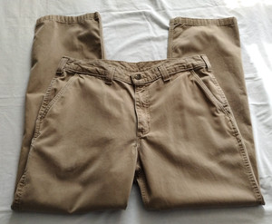 (Men's) CARHARTT Khaki Tan "RELAX Fit" Pant Sz 36 x 32 (30 Inch Inseam)