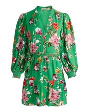 NEW, Alice + Olivia Antonette Button Front Dress in Green Sz 10 #MD1408