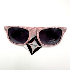Diamond Eyewear Pink Sunglasses Faux Rhinestone Silver Sparkle Classic Style New