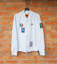 Lyle & Scott x Panini RARE Men's Patched Track Top Full Zip Jacket sz M