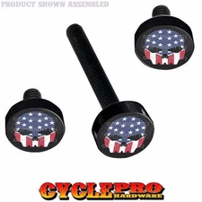 Black Billet Fairing Windshield Hardware Kit 14-Up Harley Touring - USA SKULL G