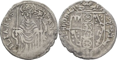Würzburg, Diocese of Schilling O.J. 1667 Johann Philipp Original Coin #FB270