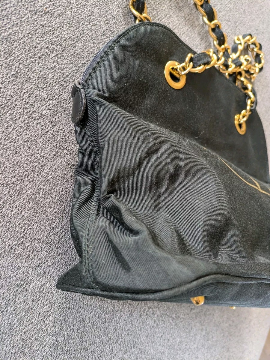 バッグ Vintage Valentino Garavani Chain ToteBag Vintage VALENTINO Garavani Chain Tote Dome Bag Canvas Black Rare
