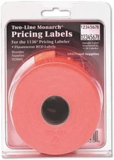 Monarch PAXAR Two-Line Easy-Load Pricemarker Labels, 0.625 X 0.875 Inches, Fluor