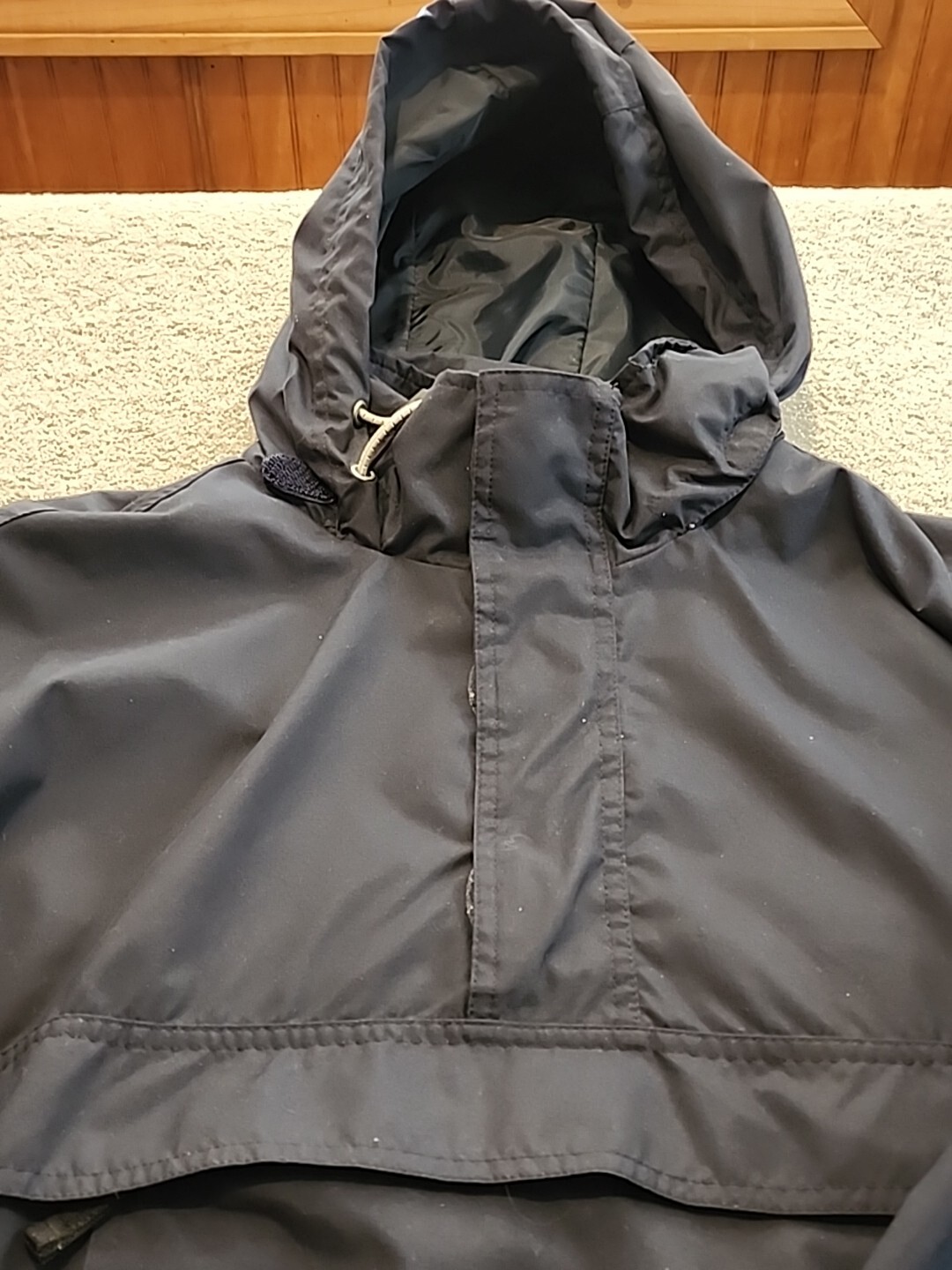 Gap Solid Black Long Sleeve  Hooded Pullover Mens… - image 1