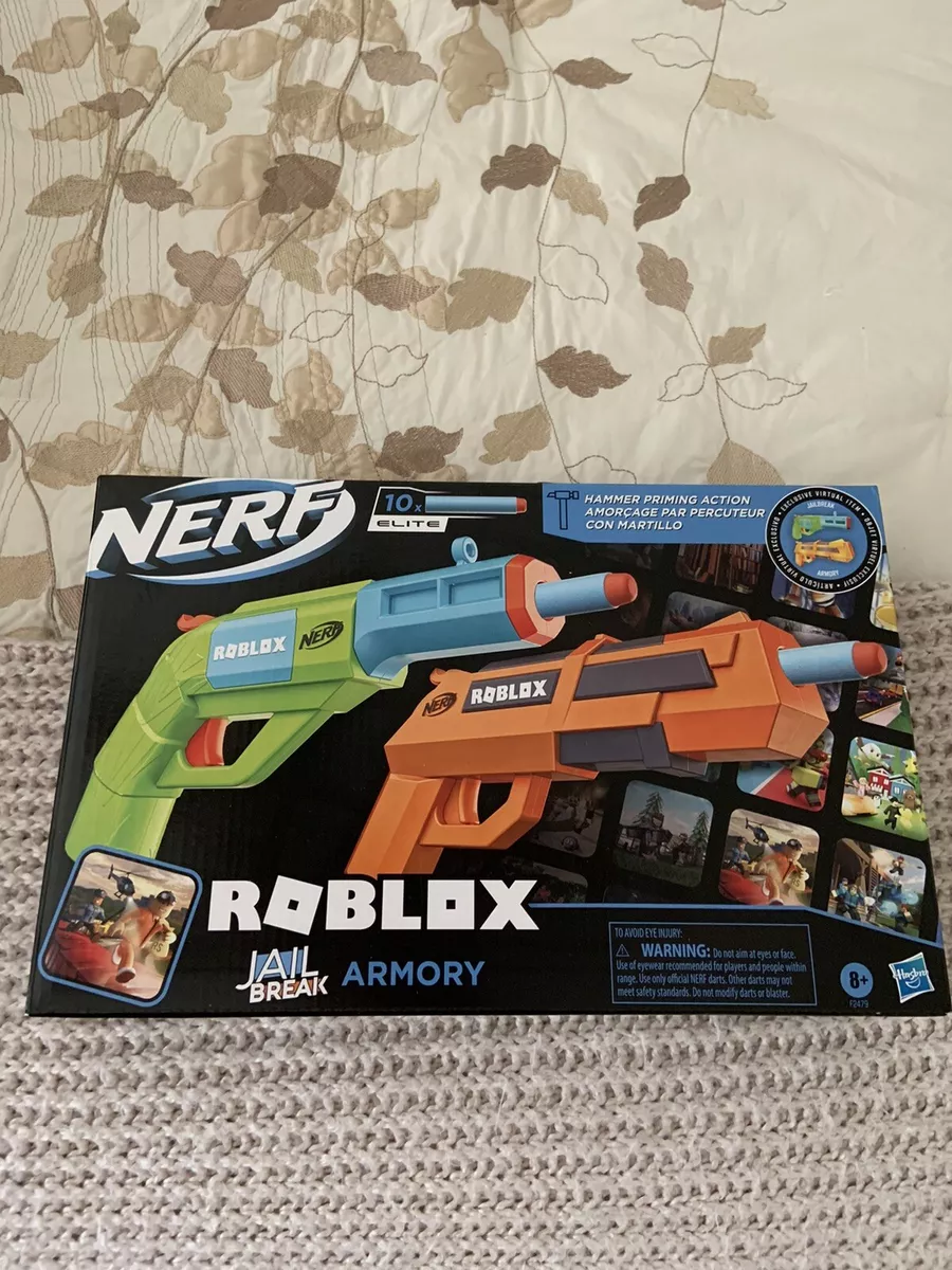 Brand New Nerf Roblox Elite Jail Break Armory 2 Pack With Digital In Game  Code