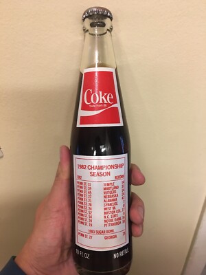 NEW 1982 Penn State National Champions.Souvenir Coca Cola Coke