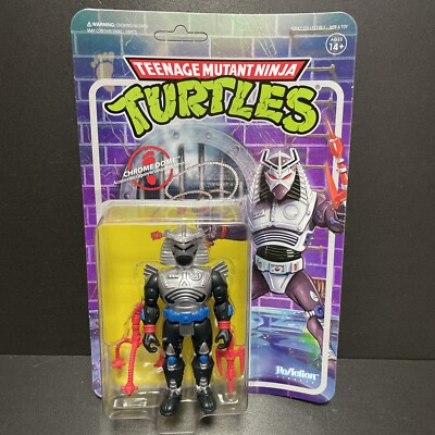 TMNT Chrome Dome Teenage Mutant Ninja Turtles Super7 Reaction Carded Figur