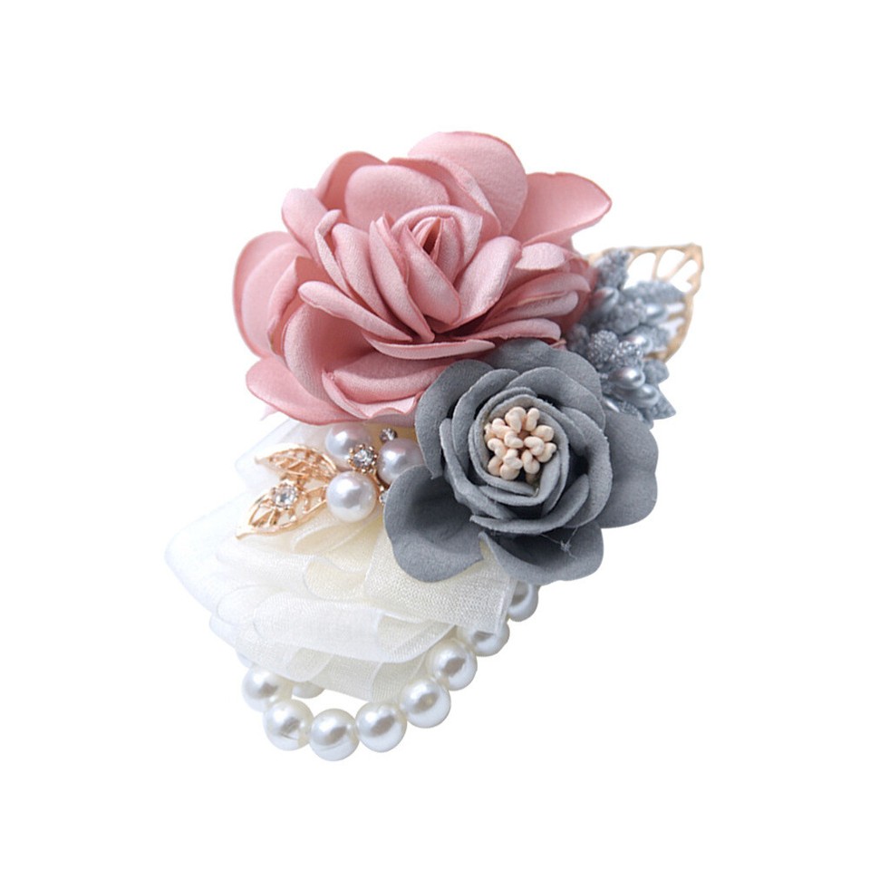 Flower Hand Band Flower Wristband Bridal Wrist Band Flower Bracelet