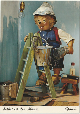   Mecki POSTKARTE Selbst ist der Mann, Diehl Film *Fotografie *Igel *Kinder