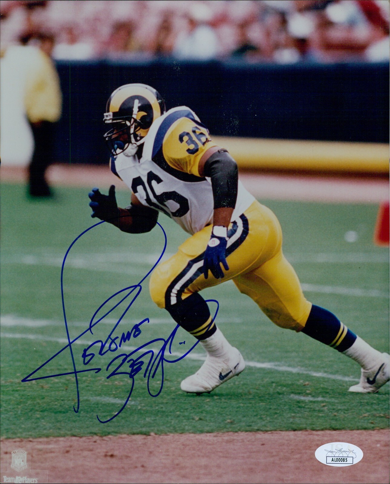 Jerome Bettis Autographed Signed Los Angeles Rams 8X10 Glossy Photo JSA Authenticated 