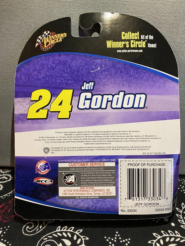 2004 Winners Circle Wizard of OZ Jeff Gordon Die Cast - Image 2 of 2