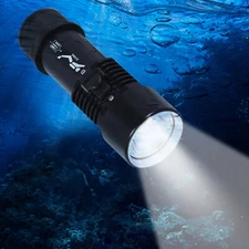LED Dive Light, Waterproof Compact Bright Diving Torch, Submersible Flashlight