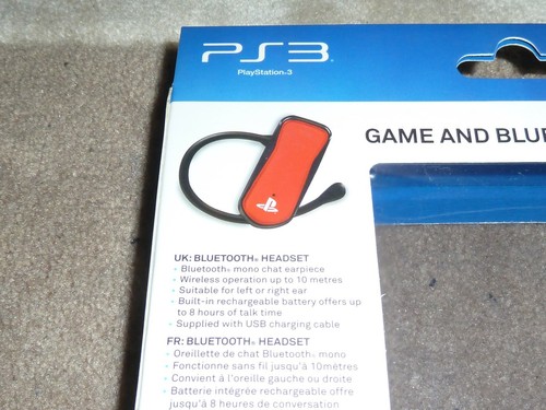 SONY PLAYSTATION 3 PS3 OFFICIAL WIRELESS BLUETOOTH HEADSET MICROPHONE BRAND NEW! - Picture 2 of 3