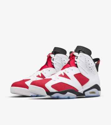 Nike Air Jordan 6 Retro Carmine 2021 Mens 7 US Red Sneakers Rare Sport Ball Shoe