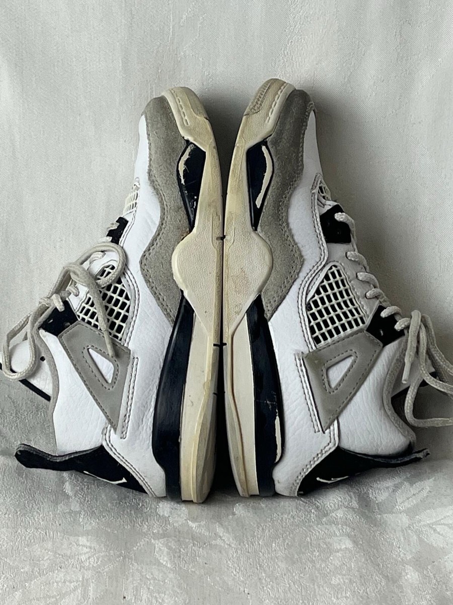Nike Air Jordan 4 Retro White/Black BQ7669-111 Kids Size 13C | eBay