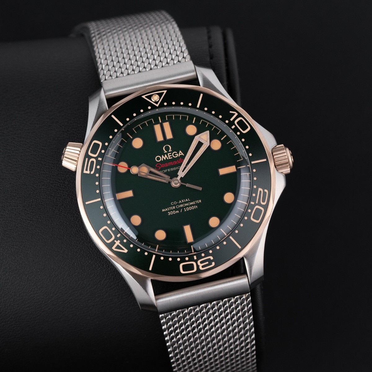 Omega Seamaster Diver Green Dial Titanium Bronze Gold