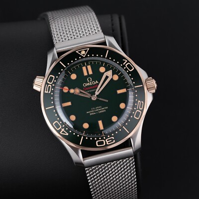 Omega Seamaster Diver Green Dial Titanium Bronze Gold