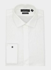 The Men's Store Contemporary Fit White Tuxedo Dress Shirt 15