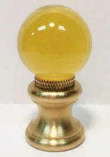 LAMP FINIAL-GLASS ORB LAMP FINIAL-LITE AMBER