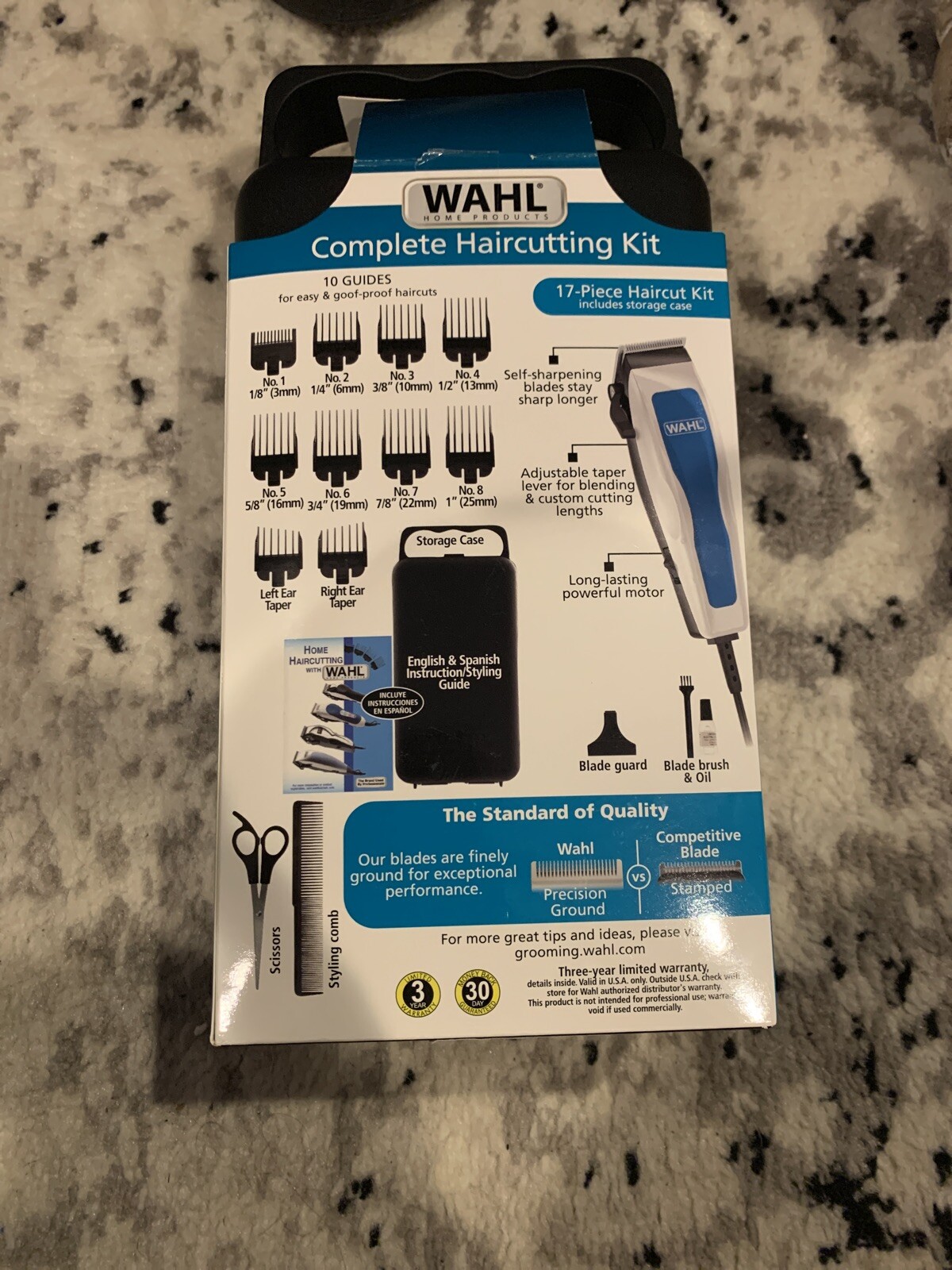 WAHL Home Complete HAIRCUTTING Barber Kit 17 Piece Clipper Pro Trim