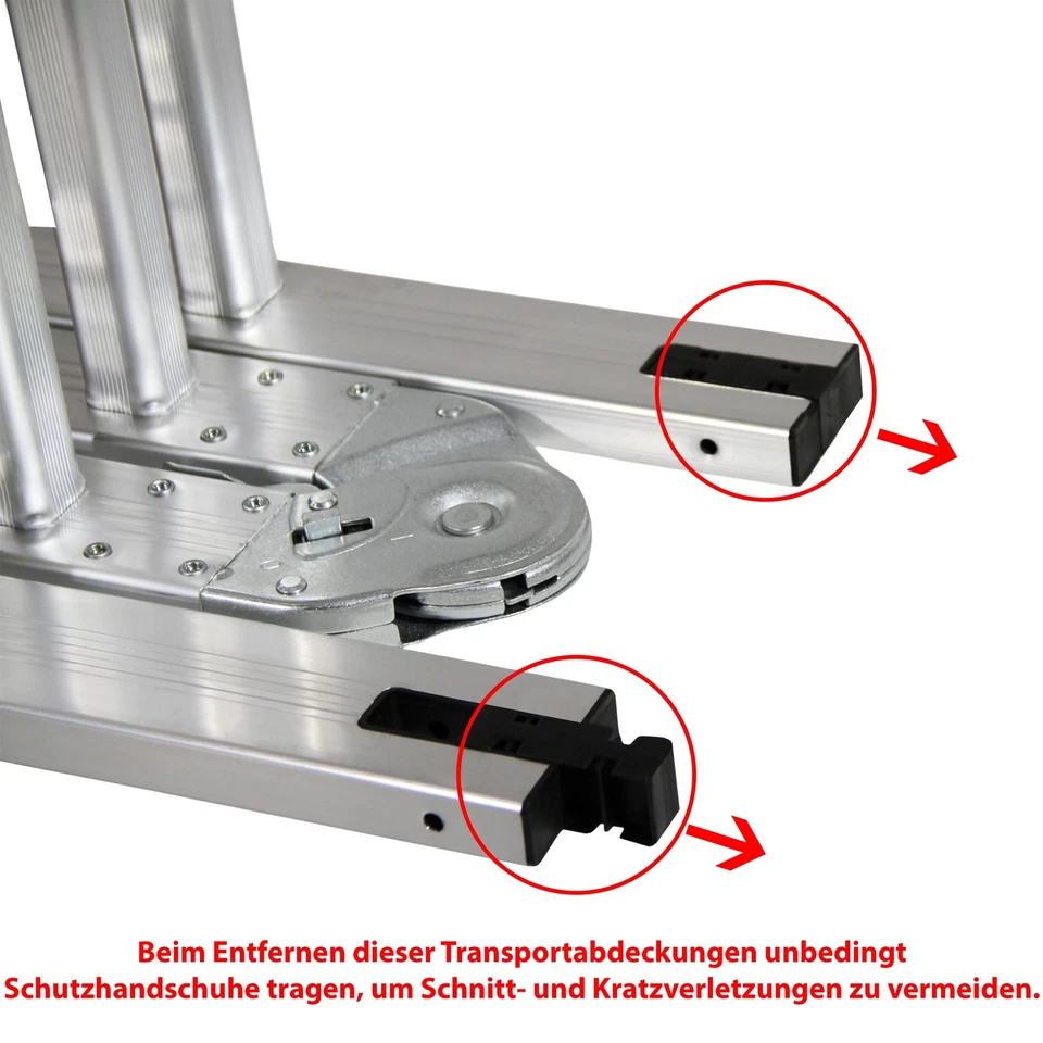 Multifunktionsleiter Leiter Mehrzweckleiter Vielzweckleiter 150kg Alu 3,6m/4,7 m - Bild 4 von 4